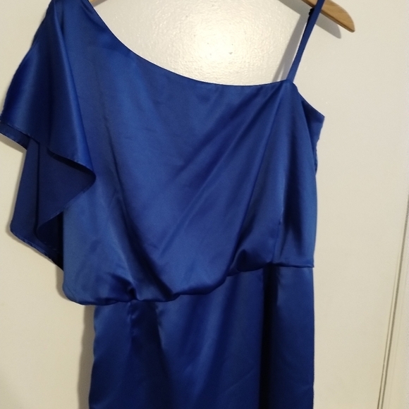 Nwot Jessica Simpson Royal blue  off shoulder dress - Picture 3 of 7